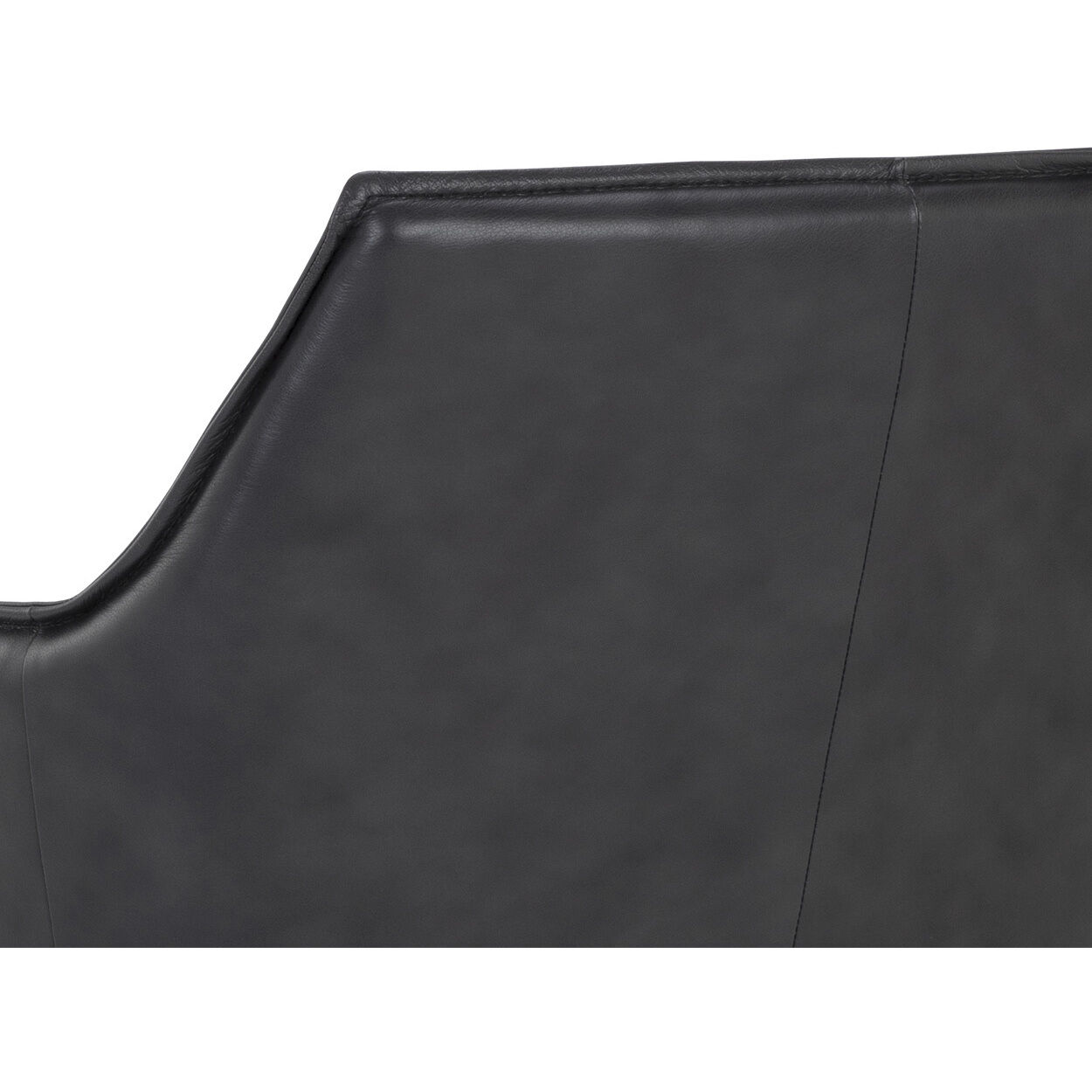 Crosby Alpine Black Leather Swivel Lounge Chair, Swivel